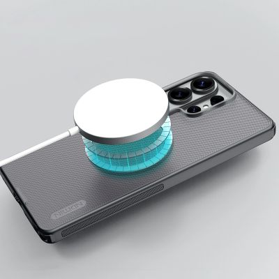 13. Nillkin Super Frosted Shield Pro Magnetic Case Compatible with MagSafe for Samsung Galaxy S26 Ultra - Translucent Black