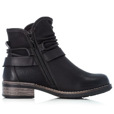 2. Women's insulated black ankle boots Rieker 94689-00