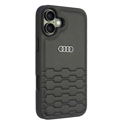 3. Audi Synthetic Leather iPhone 16 Plus 6.7" black/black hardcase AU-TPUPCIP16M-GT/D2-BK