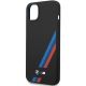 6. BMW Silicone Slanted Stripes Case for iPhone 14 Plus / 15 Plus - Black