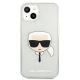 3. Karl Lagerfeld Glitter Karl's Head case for iPhone 13 mini - silver