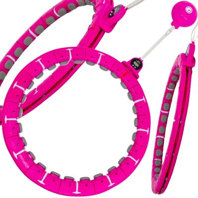 2. HULA HOP WITH MASSAGER, WEIGHTS AND COUNTER FUCHSIA ENERO FIT