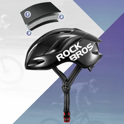 3. Rockbros TS-42 Lightweight Bike Helmet 58-62 cm - Black
