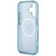 7. Guess IML Metal Glitter 4G Circle Triangle MagSafe Case for iPhone 16 - Blue