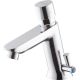 Timed washbasin tap with temperature control - without drain closure