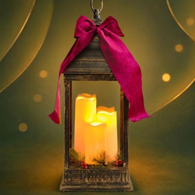 5. LANTERN ADVENT LANTERN LED 60CM 3 CANDLES BLACK