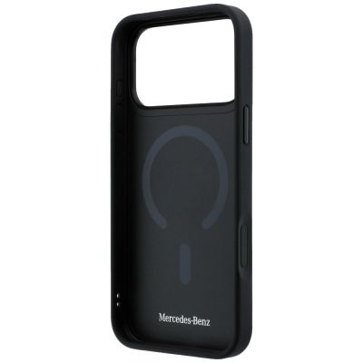 7. Mercedes Leather with Crossed Lines MagSafe case for iPhone 17 Pro - black
