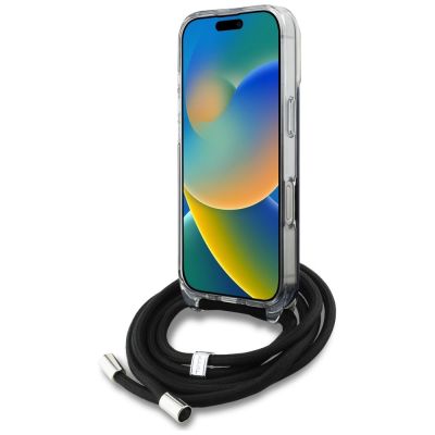 4. Karl Lagerfeld IML Crossbody Karl&Choupette Head Case for iPhone 16 Pro Max - Black