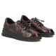 4. Women's leather half-notes on a wedge, lacquered crocodile burgundy Filippo DP8102