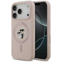 Karl Lagerfeld Silicone Karl&Choupette Ring MagSafe Case for iPhone 18 Pro / 17 Pro – Black
