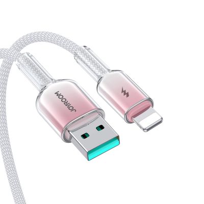 7. Joyroom S-A42 Crystal-Clear Series 3A USB-A - Lightning cable 1.2m - white