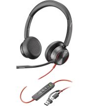 POLY Blackwire 8225 Stereo USB-C Headset + USB-C/A Adapter