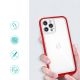 2. Clear 3in1 case for iPhone 12 Pro frame gel cover red