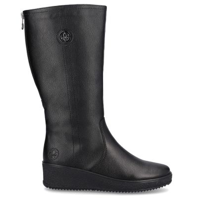 31. Rieker W RKR237B Leather Waterproof Boots Lined with Lambswool