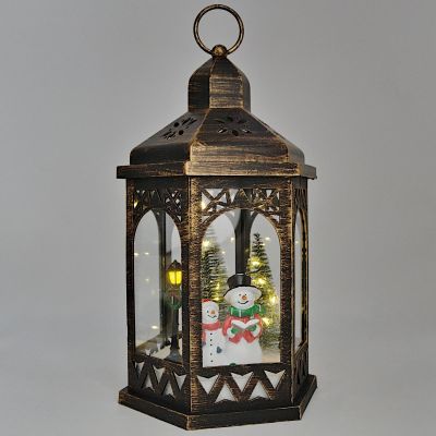 5. DECORATIVE LED LANTERN 32CM - SNOWMAN