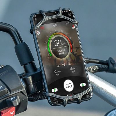 4. Rockbros LF436 Handlebar Clamp Phone Holder – Black