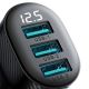 3. Joyroom JR-CCD03 3.4A Car Charger with Display 3x USB-A - Black