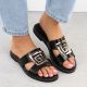 7. Black slippers with ornament W Filippo