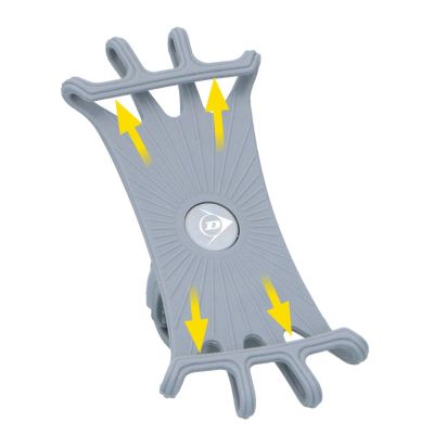 23. DUNLOP SILICONE BIKE PHONE HOLDER 360 ROTATING GRAY
