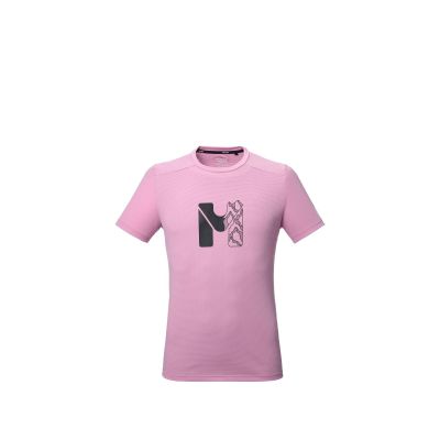 MILLET Kamet Map Ts Ss M pink men's t-shirt