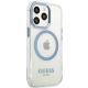 4. Guess Metal Outline MagSafe Case for iPhone 13 Pro / iPhone 13 - Blue