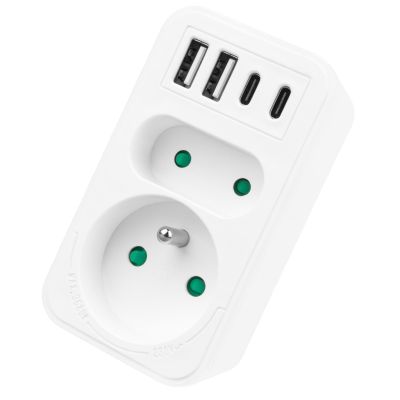 6. MACLEAN 2-Socket Power Outlet + 4x USB MCE249 F/W