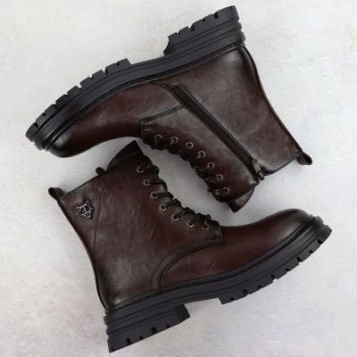 29. Women's black worker boots with socks Sabatina