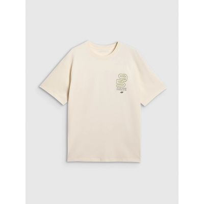 8. Men's oversized printed T-shirt 4F 4FRAW25TTSHM3220-11S