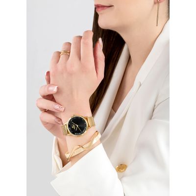 5. Giewont Sapphire Gold Black Women's Watch GW4130-B3