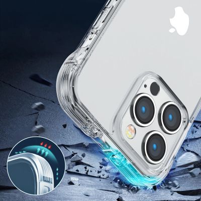 8. Joyroom Defender Series Case Cover for iPhone 14 Armored Hook Cover Stand Clear (JR-14H1)