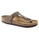 9. Birkenstock Gizeh Birko-Flor Nubuck Stone Regular Men's Flip-Flops Wide Gray (43391)