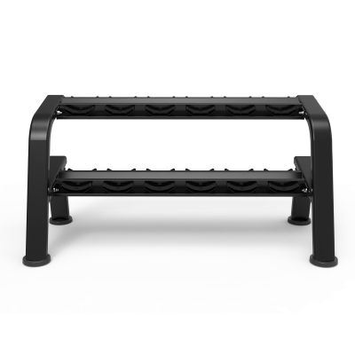 3. STR48 DOUBLE-ROW DUMBBELL RACK 6 PAIRS COMMERCIAL HMS