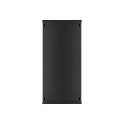 6. Lanberg WF01-6627-10B single-section cabinet (27U; 1300mm / 600mm / 600 mm; wall-mounted; Glass; 19''; black)
