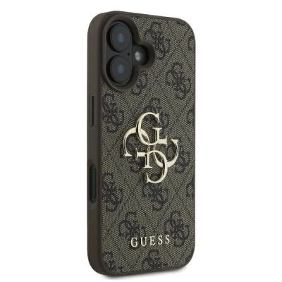 4. Guess 4G Big Logo Case for iPhone 16 - Brown