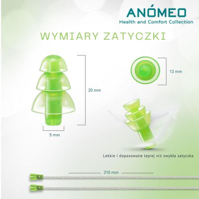 3. ANOMEO Travel Earplugs