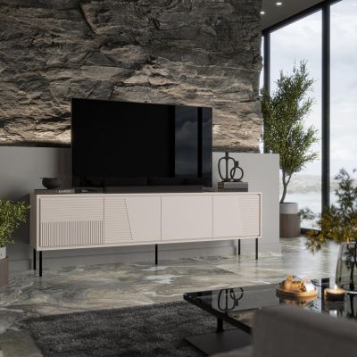 3. TV cabinet ABI 4D 200x38x62 cashmere matt