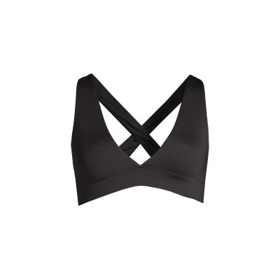 CASALL V-Neck Crossback Bikini Top Black