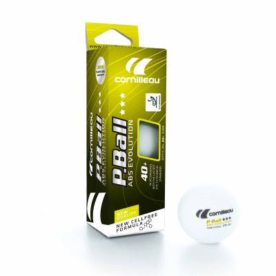 12. Cornilleau P-BALL ITTF table tennis balls white 3 pcs.