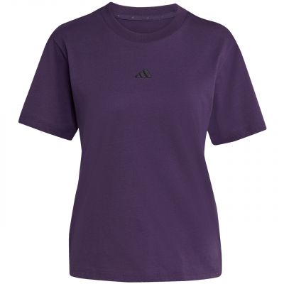 2. adidas Essentials Small Logo Cotton Purple Women's T-Shirt JY4966