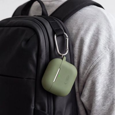 11. Tech-Protect Silicone Hook Case for AirPods 4 - Green