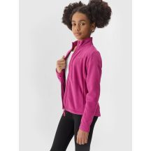 Girls' regular stand-up collar fleece 4F Junior 4FJWSS24TFLEF166-53S