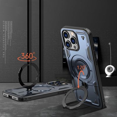 3. Hybrid Armor Trendy Case with MagSafe for iPhone 16 Pro Max - Blue