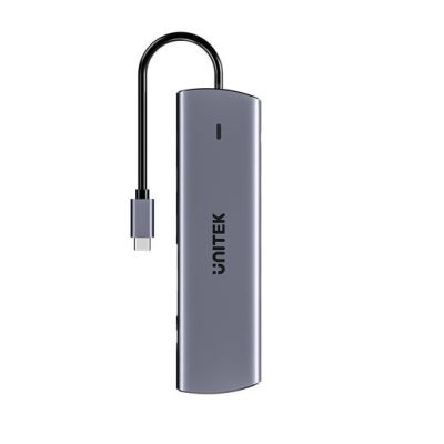 8. UNITEK D1113BGY01 Hubs and Concentrators 2 x USB 3.2 Gen 2 (3.1 Gen 2) Type-C 1000 Mbit/s Gray