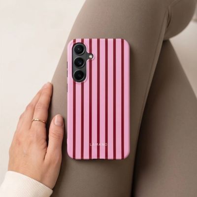 7. Tech-Protect Lamano MagSafe Case for Samsung Galaxy S26 FE – Red-Pink