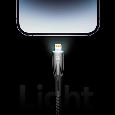 12. Baseus Glimmer Series Fast Charging Cable USB-A - USB-C 100W 480Mb/s 1m Black