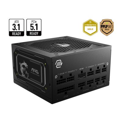 15. MSI MAG A850GL 850W PCIE5 II 80+ Gold ATX 3.1 Power Supply