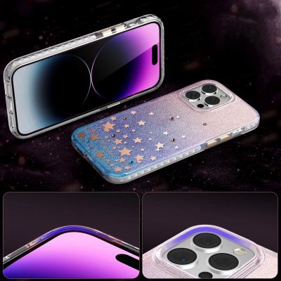 7. Kingxbar Heart Star Series case for iPhone 14 Plus case with zodiac stars