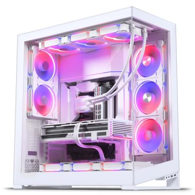 7. PHANTEKS NV-Series NV9 MK2 PC Case, Big Tower, EATX, DRGB, Tempered Glass - White