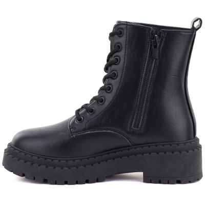 7. Women's black platform combat boots Big Star UU274816