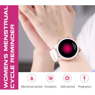 10. Rubicon RNCF02-2 Women's Smartwatch Gold + Pink Strap